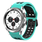 20mm Breathable Two-Color Silicone Watch Band, For Samsung Galaxy Watch 4 Classic 42mm, For Galaxy Watch Active 2