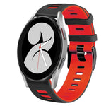 20mm Two-Color Silicone Watch Band, For Samsung Galaxy Watch 5 Pro  45mm, For Samsung Galaxy Watch 4 40mm