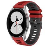 20mm Two-Color Silicone Watch Band, For Samsung Galaxy Watch 5 Pro  45mm, For Samsung Galaxy Watch 4 40mm