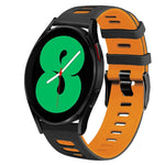20mm Two-Color Silicone Watch Band, For Samsung Galaxy Watch 4 44mm, For Samsung Galaxy Watch 4 Classic 46mm