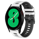 20mm Two-Color Silicone Watch Band, For Samsung Galaxy Watch 4 44mm, For Samsung Galaxy Watch 4 Classic 46mm