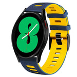 20mm Two-Color Silicone Watch Band, For Samsung Galaxy Watch 4 44mm, For Samsung Galaxy Watch 4 Classic 46mm