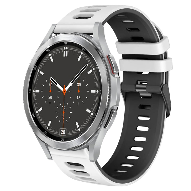 20mm Two-Color Silicone Watch Band, For Samsung Galaxy Watch 4 44mm, For Samsung Galaxy Watch 4 Classic 46mm