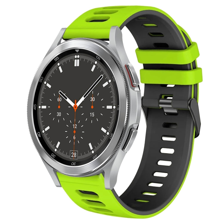 20mm Two-Color Silicone Watch Band, For Samsung Galaxy Watch 4 44mm, For Samsung Galaxy Watch 4 Classic 46mm