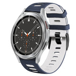 20mm Two-Color Silicone Watch Band, For Samsung Galaxy Watch 4 44mm, For Samsung Galaxy Watch 4 Classic 46mm