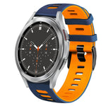 20mm Two-Color Silicone Watch Band, For Samsung Galaxy Watch 4 44mm, For Samsung Galaxy Watch 4 Classic 46mm