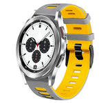 20mm Two-Color Silicone Watch Band, For Samsung Galaxy Watch 4 Classic 42mm, For Samsung Galaxy Watch Active 2