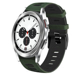 20mm Two-Color Silicone Watch Band, For Samsung Galaxy Watch 4 Classic 42mm, For Samsung Galaxy Watch Active 2