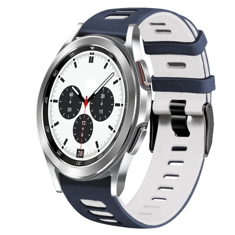 20mm Two-Color Silicone Watch Band, For Samsung Galaxy Watch 4 Classic 42mm, For Samsung Galaxy Watch Active 2