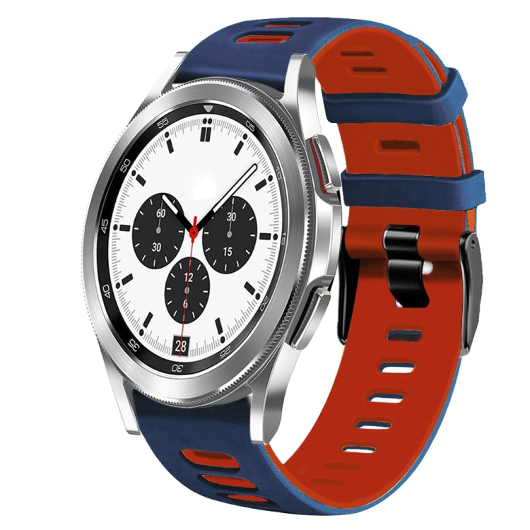 20mm Two-Color Silicone Watch Band, For Samsung Galaxy Watch 4 Classic 42mm, For Samsung Galaxy Watch Active 2