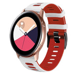 20mm Two-Color Silicone Watch Band, For Samsung Galaxy Watch 4 Classic 42mm, For Samsung Galaxy Watch Active 2