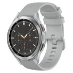20mm Plaid Solid Color Silicone Watch Band, For Samsung Galaxy Watch4 44mm, For Samsung Galaxy Watch4 Classic 46mm, For Samsung Galaxy Watch4 Classic 42mm, For Samsung Galaxy Watch Active 2
