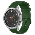 20mm Plaid Solid Color Silicone Watch Band, For Samsung Galaxy Watch4 44mm, For Samsung Galaxy Watch4 Classic 46mm, For Samsung Galaxy Watch4 Classic 42mm, For Samsung Galaxy Watch Active 2