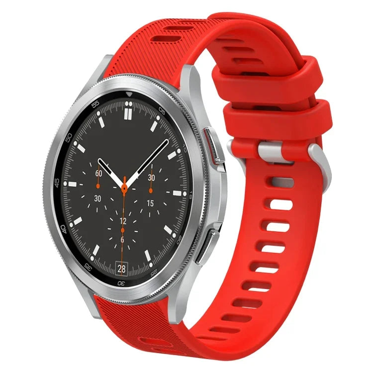 20mm Twill Solid Color Silicone Watch Band, For Samsung Galaxy Watch4 44mm, For Samsung Galaxy Watch4 Classic 46mm, For Samsung Galaxy Watch4 Classic 42mm, For Samsung Galaxy Watch Active 2