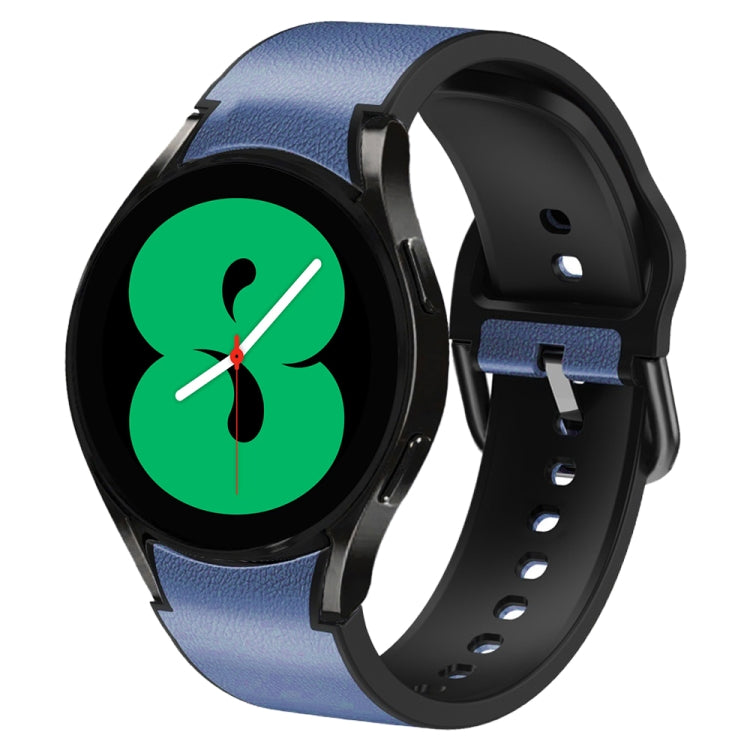 20mm Silicone Adhesive Leather Watch Band, For Samsung Galaxy Watch 5 40mm, For Samsung Galaxy Watch 5 44mm, For Samsung Galaxy Watch 5 Pro 45mm, For Samsung Galaxy Watch 4 40mm, For Samsung Galaxy Watch 4 44mm