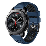 22mm Two-Color Breathable Silicone Watch Band, For Samsung Galaxy Watch3 45mm, For Samsung Galaxy Watch 46mm, For Samsung Gear S3 Classic, For Samsung Gear S3 Frontier