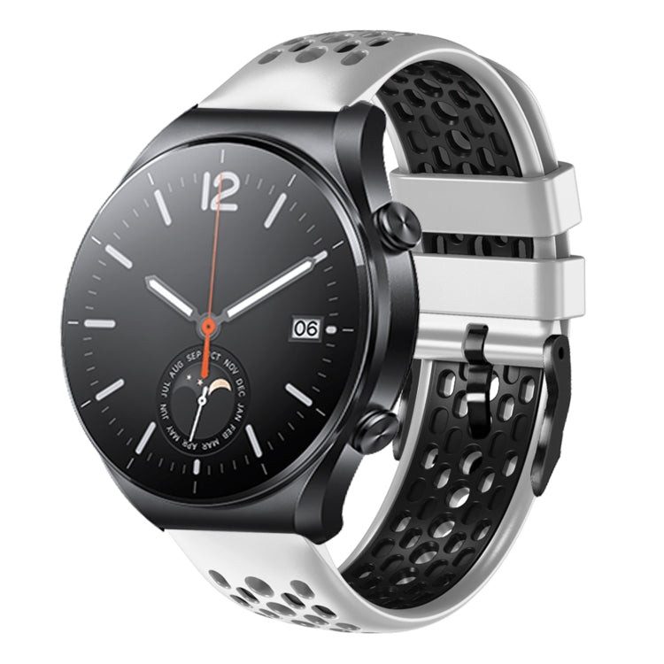 22mm Two-Color Breathable Silicone Watch Band, For Xiaomi MI Watch S1, For Xiaomi MI Watch Color 2, For Xiaomi MI Watch Sport, For Xiaomi MI Watch Color
