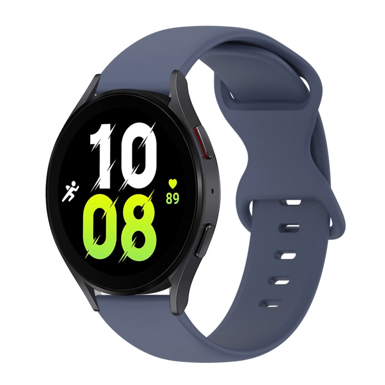 20mm Butterfly Buckle Solid Color Silicone Watch Band, For Samsung Galaxy Watch 5 40mm, For Samsung Galaxy Watch 5 44mm, For Samsung Galaxy Watch 5 Pro 45mm, For Samsung Galaxy Watch 4 40mm