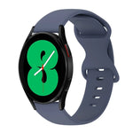 20mm Butterfly Buckle Solid Color Silicone Watch Band, For Samsung Galaxy Watch 4 44mm, For Samsung Galaxy Watch 4 Classic 46mm, For Samsung Galaxy Watch 4 Classic 42mm, For Samsung Galaxy Watch Active 2