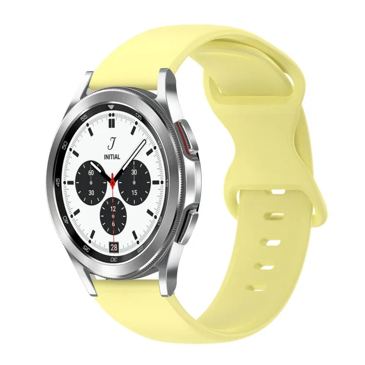 20mm Butterfly Buckle Solid Color Silicone Watch Band, For Samsung Galaxy Watch 4 44mm, For Samsung Galaxy Watch 4 Classic 46mm, For Samsung Galaxy Watch 4 Classic 42mm, For Samsung Galaxy Watch Active 2