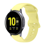 20mm Butterfly Buckle Solid Color Silicone Watch Band, For Samsung Galaxy Watch 4 44mm, For Samsung Galaxy Watch 4 Classic 46mm, For Samsung Galaxy Watch 4 Classic 42mm, For Samsung Galaxy Watch Active 2