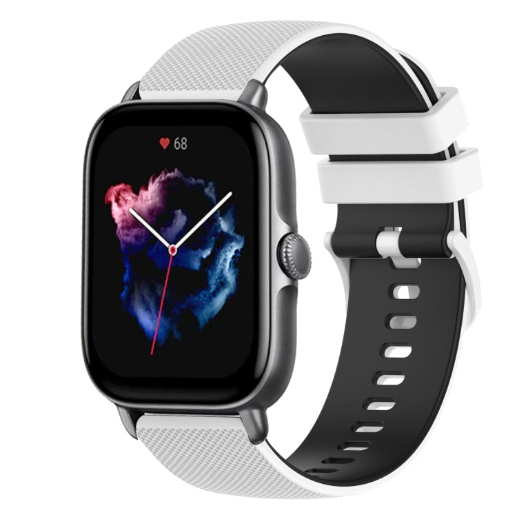 20mm Checkered Two-Color Silicone Watch Band, For Amazfit GTS 3, For Amazfit GTS 2E, For Amazfit GTS 2 Mini, For Amazfit GTS 2