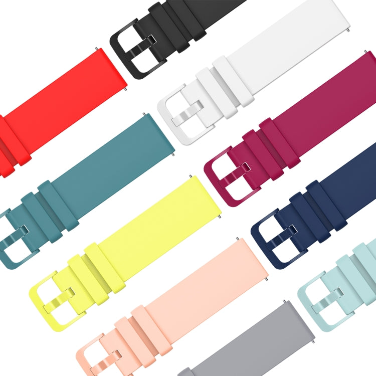 20mm Solid Color Soft Silicone Watch Band, For Samsung Gear S2 Classic, For Samsung Galaxy Watch Active 2 40mm