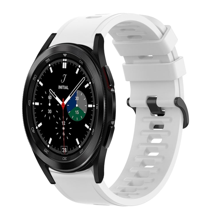 20mm Solid Color Soft Silicone Watch Band, For Samsung Galaxy Watch 4 40mm, For Samsung  Galaxy Watch 4 Classic 42mm, For Samsung  Galaxy Watch 4 Classic 46mm, For Samsung Galaxy Watch Active 2 40mm