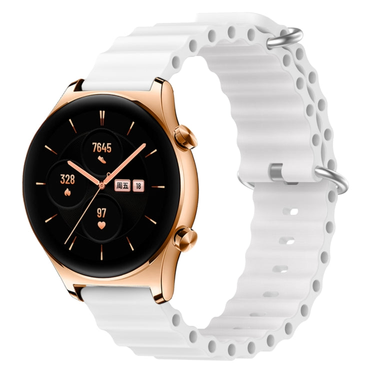 22mm Ocean Style Silicone Solid Color Watch Band, For Honor Watch GS 3, For Honor Watch GS Pro, For Honor Magic Watch 2 46mm, For Honor Watch Dream