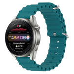 22mm Ocean Style Silicone Solid Color Watch Band, For Huawei Watch 3 Pro New