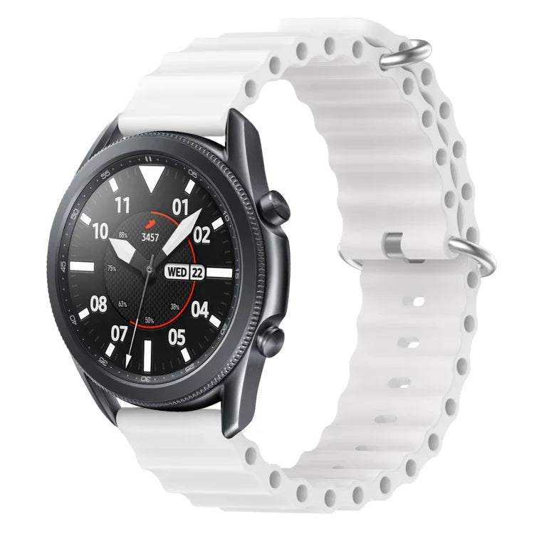 22mm Ocean Style Silicone Solid Color Watch Band, For Samsung Galaxy Watch3 45mm, For Samsung Galaxy Watch 46mm, For Samsung Gear S3 Classic, For Samsung Gear S3 Frontier