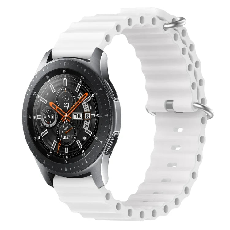 22mm Ocean Style Silicone Solid Color Watch Band, For Samsung Galaxy Watch3 45mm, For Samsung Galaxy Watch 46mm, For Samsung Gear S3 Classic, For Samsung Gear S3 Frontier