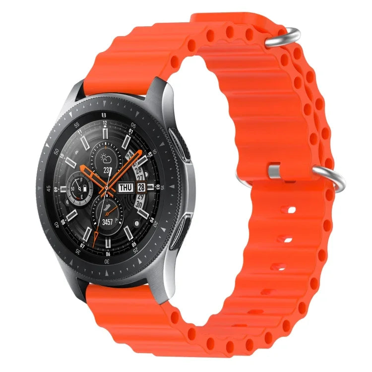 22mm Ocean Style Silicone Solid Color Watch Band, For Samsung Galaxy Watch3 45mm, For Samsung Galaxy Watch 46mm, For Samsung Gear S3 Classic, For Samsung Gear S3 Frontier