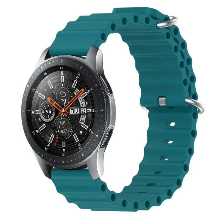 22mm Ocean Style Silicone Solid Color Watch Band, For Samsung Galaxy Watch3 45mm, For Samsung Galaxy Watch 46mm, For Samsung Gear S3 Classic, For Samsung Gear S3 Frontier