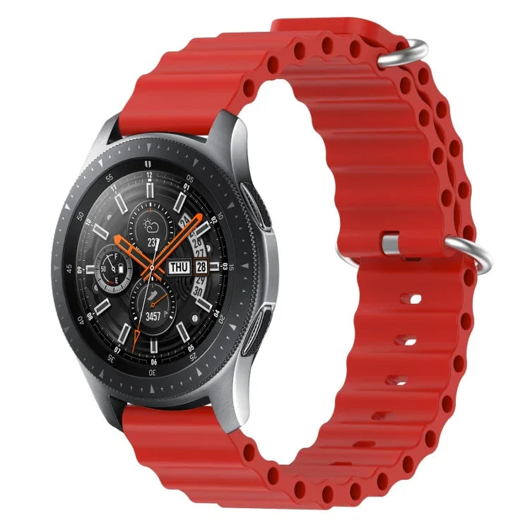 22mm Ocean Style Silicone Solid Color Watch Band, For Samsung Galaxy Watch3 45mm, For Samsung Galaxy Watch 46mm, For Samsung Gear S3 Classic, For Samsung Gear S3 Frontier