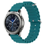 22mm Ocean Style Silicone Solid Color Watch Band, For Samsung Galaxy Watch3 45mm, For Samsung Galaxy Watch 46mm, For Samsung Gear S3 Classic, For Samsung Gear S3 Frontier