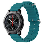22mm Ocean Style Silicone Solid Color Watch Band, For Samsung Galaxy Watch3 45mm, For Samsung Galaxy Watch 46mm, For Samsung Gear S3 Classic, For Samsung Gear S3 Frontier