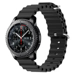 22mm Ocean Style Silicone Solid Color Watch Band, For Samsung Galaxy Watch3 45mm, For Samsung Galaxy Watch 46mm, For Samsung Gear S3 Classic, For Samsung Gear S3 Frontier
