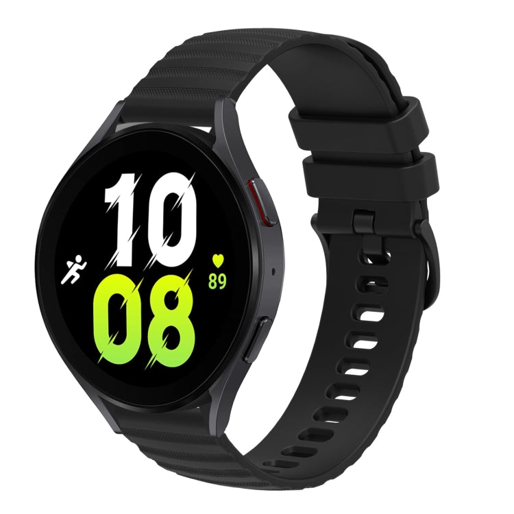 20mm Wavy Dotted Solid-Color Silicone Watch Band, For Samsung Galaxy Watch5 / 5 Pro, For Samsung Galaxy Watch4 40mm/44mm, For Samsung Galaxy Watch3 41mm, For Samsung Galaxy Watch Active 40mm