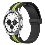 Folding Magnetic Clasp Silicone Watch Band, For Samsung Galaxy Watch 4 Classic 46mm, For Samsung Galaxy Watch 4 Classic 42mm