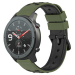 22mm Two-Color Porous Silicone Watch Band, For Amazfit 3, For Amazfit GTR 47mm
