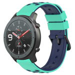 22mm Two-Color Porous Silicone Watch Band, For Amazfit 3, For Amazfit GTR 47mm