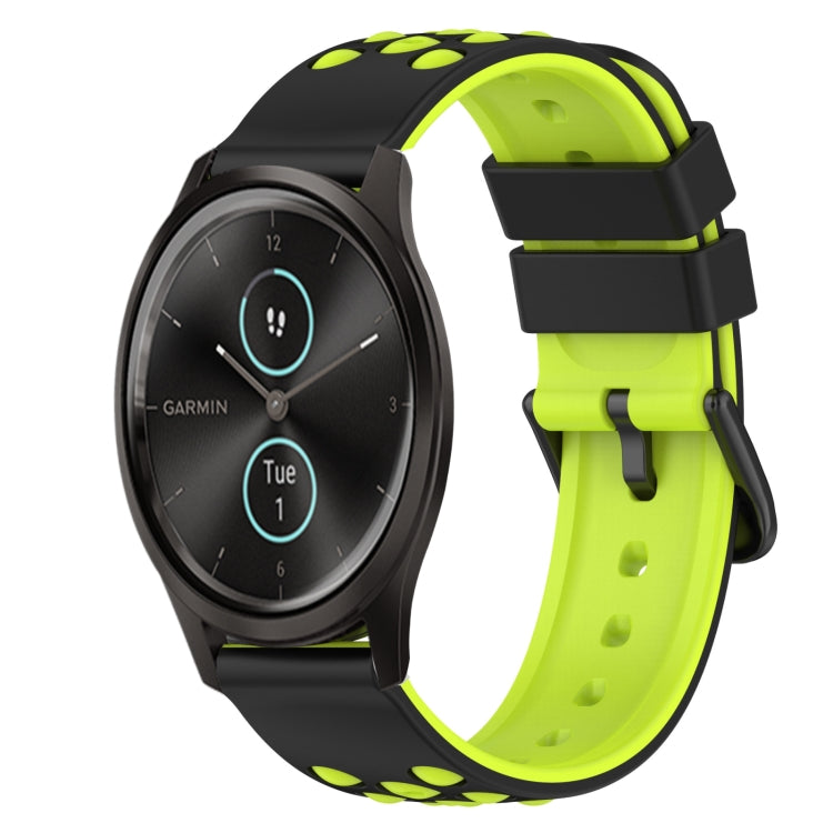 22mm Two-Color Silicone Watch Band, For Garmin Garminmove Style, For Garmin Forerunner 645 Music