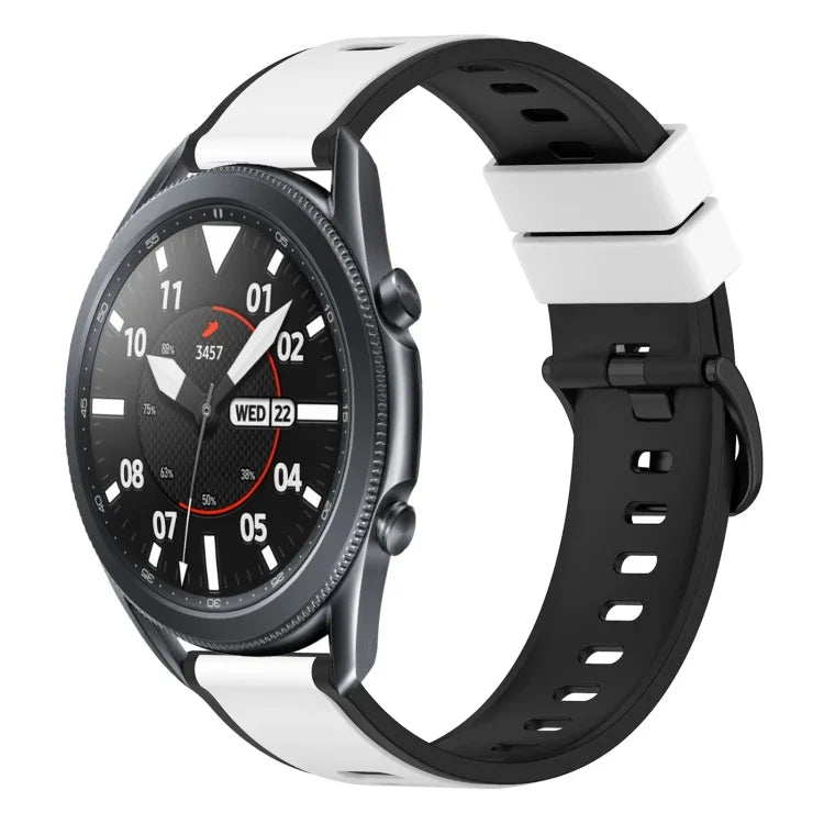 22mm Two-Color Silicone Watch Band, For Samsung Galaxy Watch3 45mm, For Samsung Galaxy Watch 46mm, For Samsung Gear S3 Classic, For Samsung Gear S3 Frontier