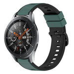 22mm Two-Color Silicone Watch Band, For Samsung Galaxy Watch3 45mm, For Samsung Galaxy Watch 46mm, For Samsung Gear S3 Classic, For Samsung Gear S3 Frontier