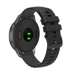 18mm Wavy Dotted Solid-Color Silicone Watch Band, For Garmin Vivoactive 4S