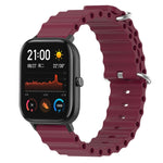 Ocean Style Solid Color Silicone Watch Band, For Amazfit GTR 4 22mm, For Amazfit GTS 4 Mini 20mm