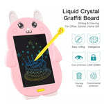 HYD-8511 Cartoon KIds LCD ABS Graffiti Drawing Colorful Hands Writing Board, Rabbit