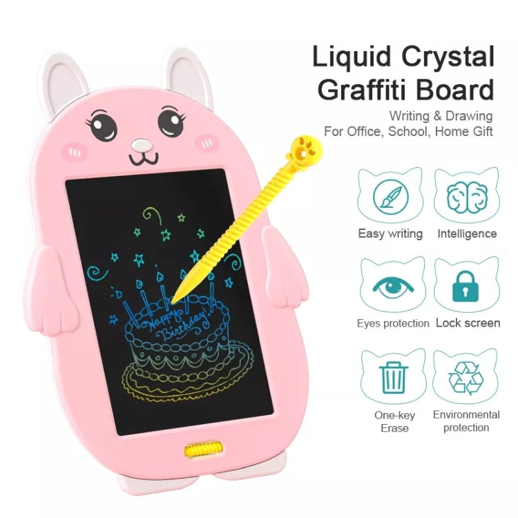 HYD-8511 Cartoon KIds LCD ABS Graffiti Drawing Colorful Hands Writing Board, Rabbit