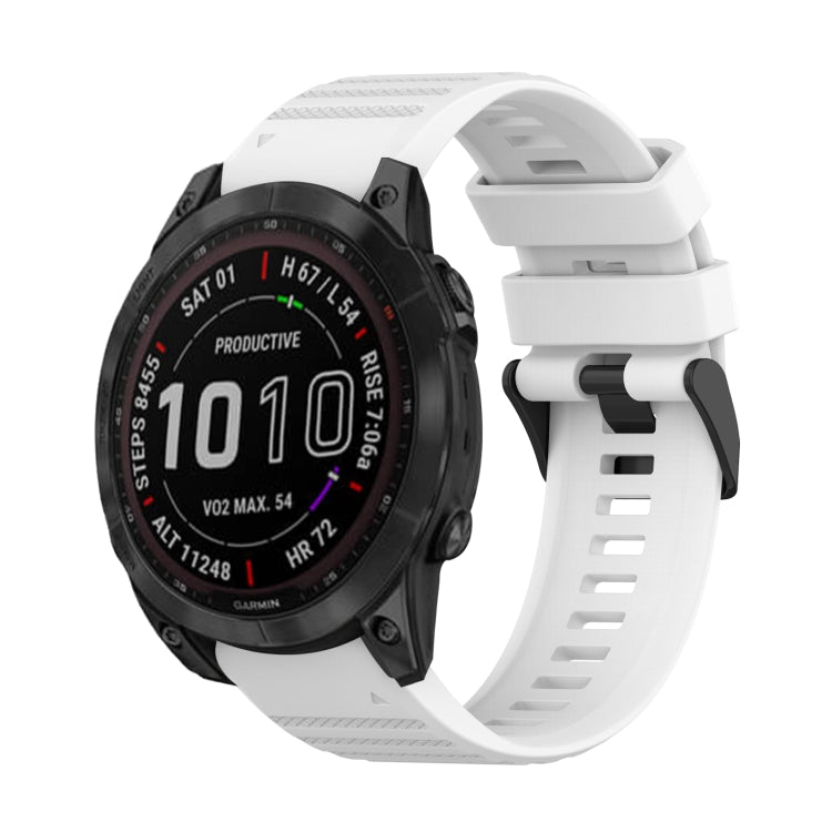 22mm Horizontal Texture Silicone Watch Band with Removal Tool, For Garmin Fenix 7, For Garmin Fenix 7 Solar, For Garmin Fenix 7 Sapphire Solar, For Garmin Epix Gen 2, For Garmin Approach S62, For Garmin Fenix 6 GPS